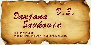 Damjana Savković vizit kartica